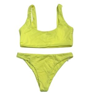 NWT TJ SWIM NEON YELLOW BIKINI